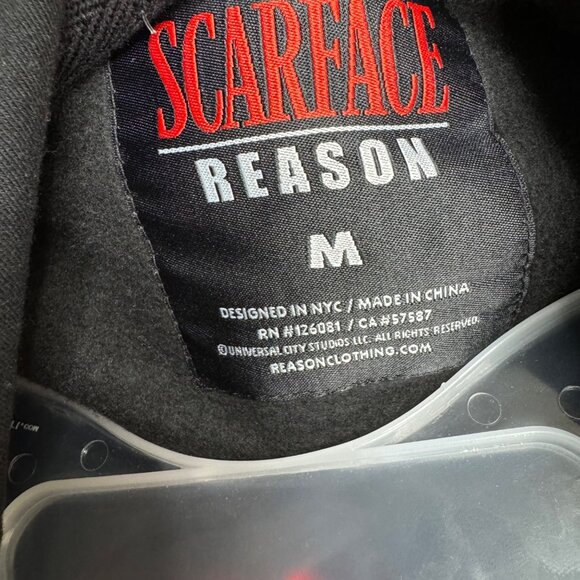Scarface Hoodie Money Power Respect Graphic Black Reason M - Picture 3 of 9